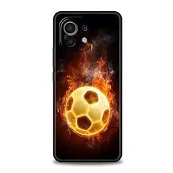 Football Passion Soft Black Phone Case - Soccer Ball Design - Mi 10 Lite 5G (A1)
