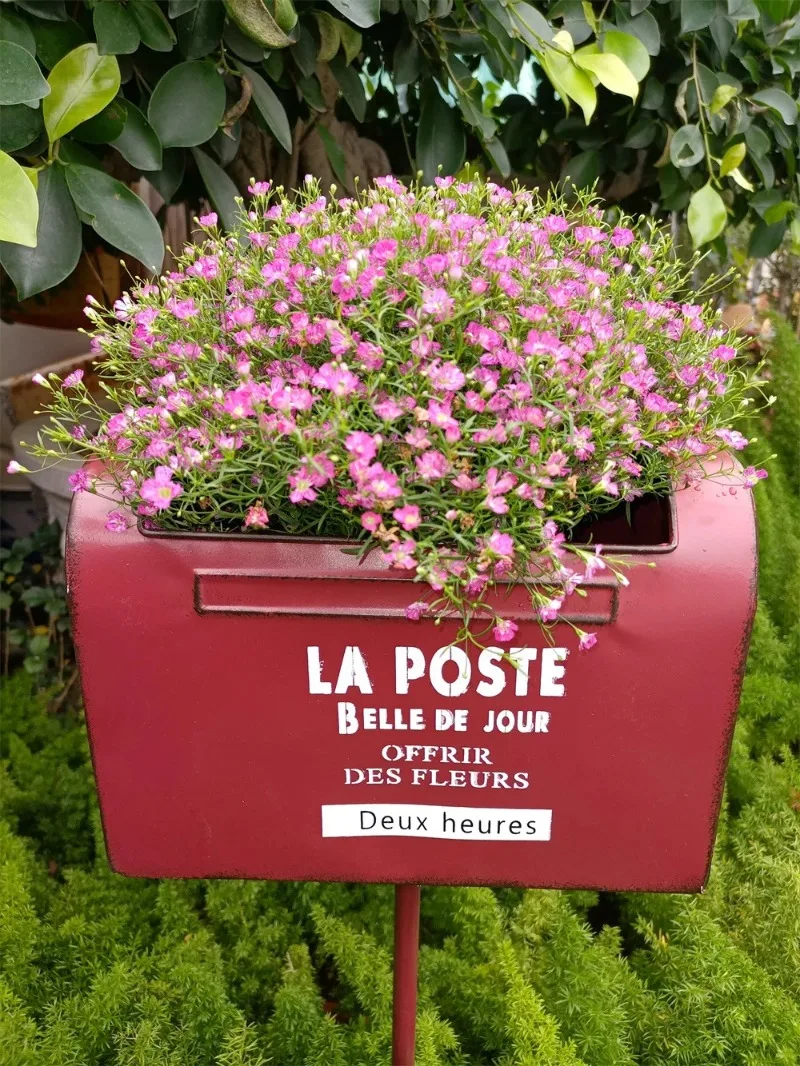 Garden Landscape of Villa Plug-in Mailbox Basin Balcony Decorative Flower-inserted Flowerpot. Plant Stand Balcony Decorations
