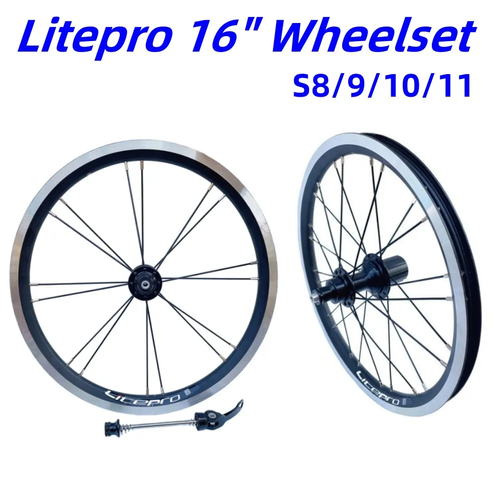 LiteproFoldingBikeWheelset16InchWheelSet305ShiftSpeedQuick
