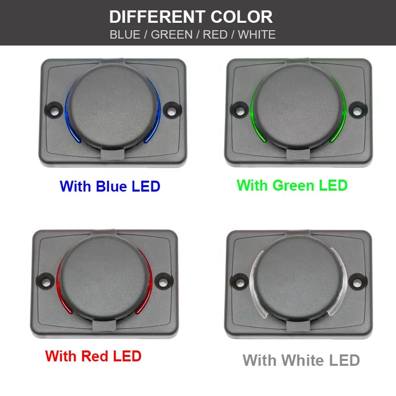 Dual-USB Vehicle Charger Socket with Indicator Light - 3.1A 12V/24V