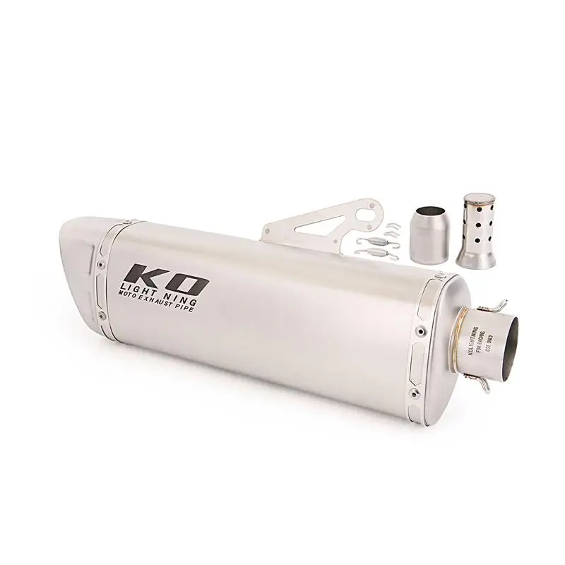 Silp On 51mm Universal Motorcycle Exhaust Pipe Vent Tip Tubes Escape Stainless Steel Silencer Moto Muffler Baffle With DB Killer - Image 4