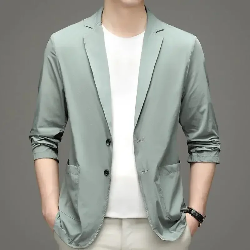 Summer New Casual Western-style Men's Suit Jacket Sun Protection Lightweight Business