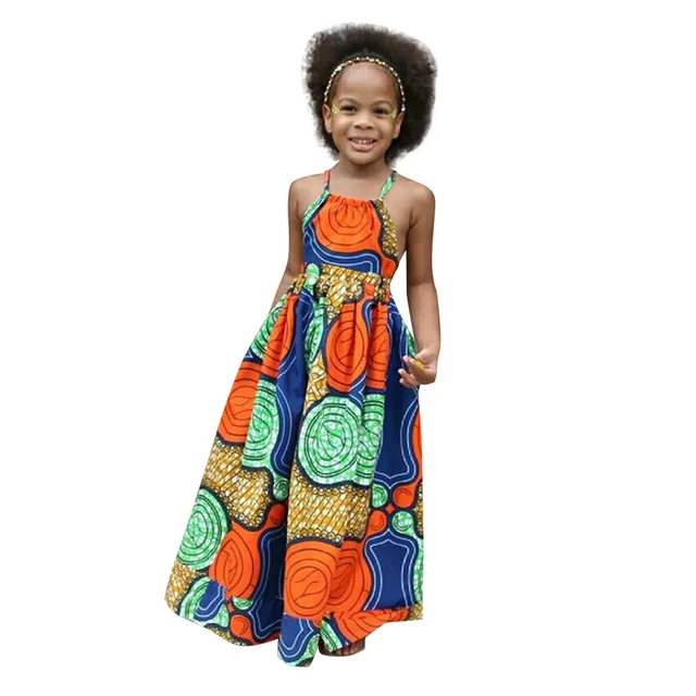 Amaka Sleeveless Strap Ankara Backless Dress - Image 2