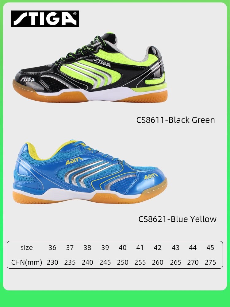Original Stiga Table Tennis Shoes Kids Boy Girls Ping Pong Sport Sneakers CS86