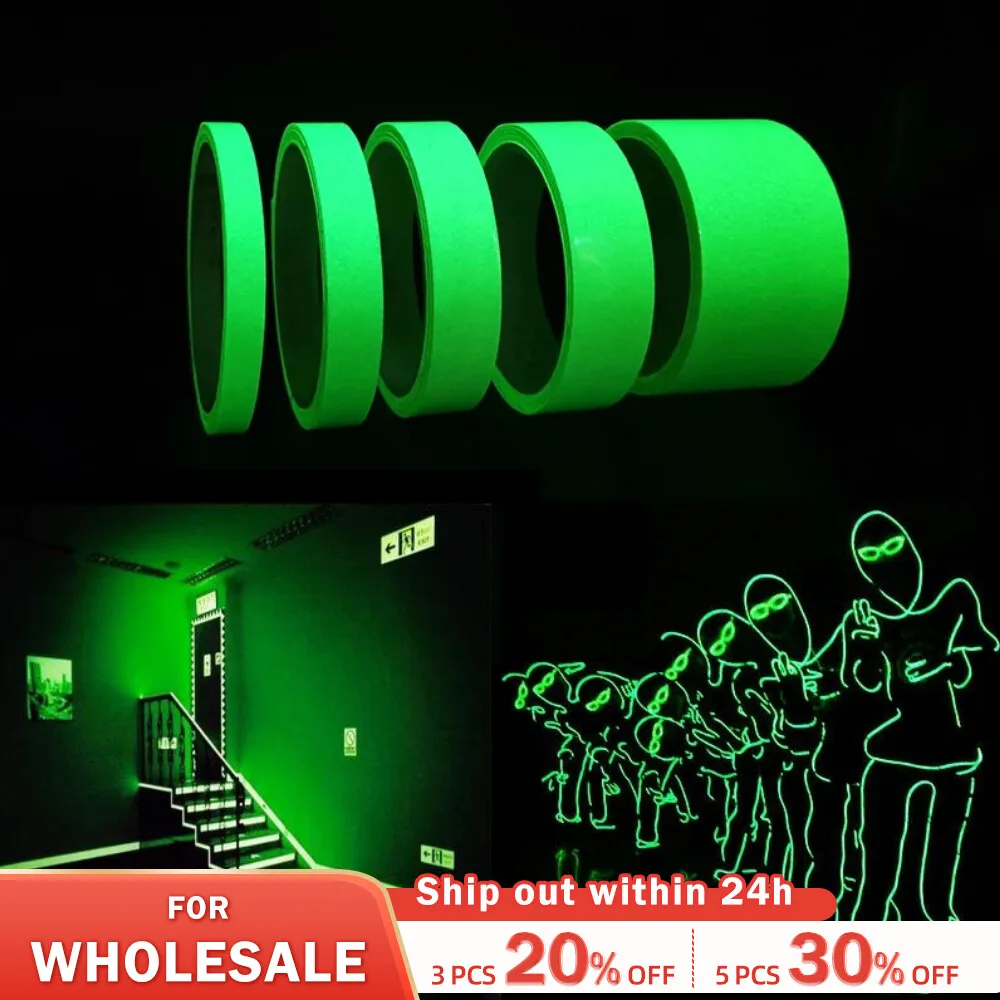 5M Luminous Tape Colorful Self-adhesive Glow Cotton Tape Glow In Dark  Safety Warning Security Stage Home Party Ornament Supplies - AliExpress