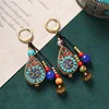 Original Design Nepalese Earrings for Women Retro Tibetan Ethnic Style Hand Made Long Tassel Jewelry Exotic Niche Earring Gifts 4