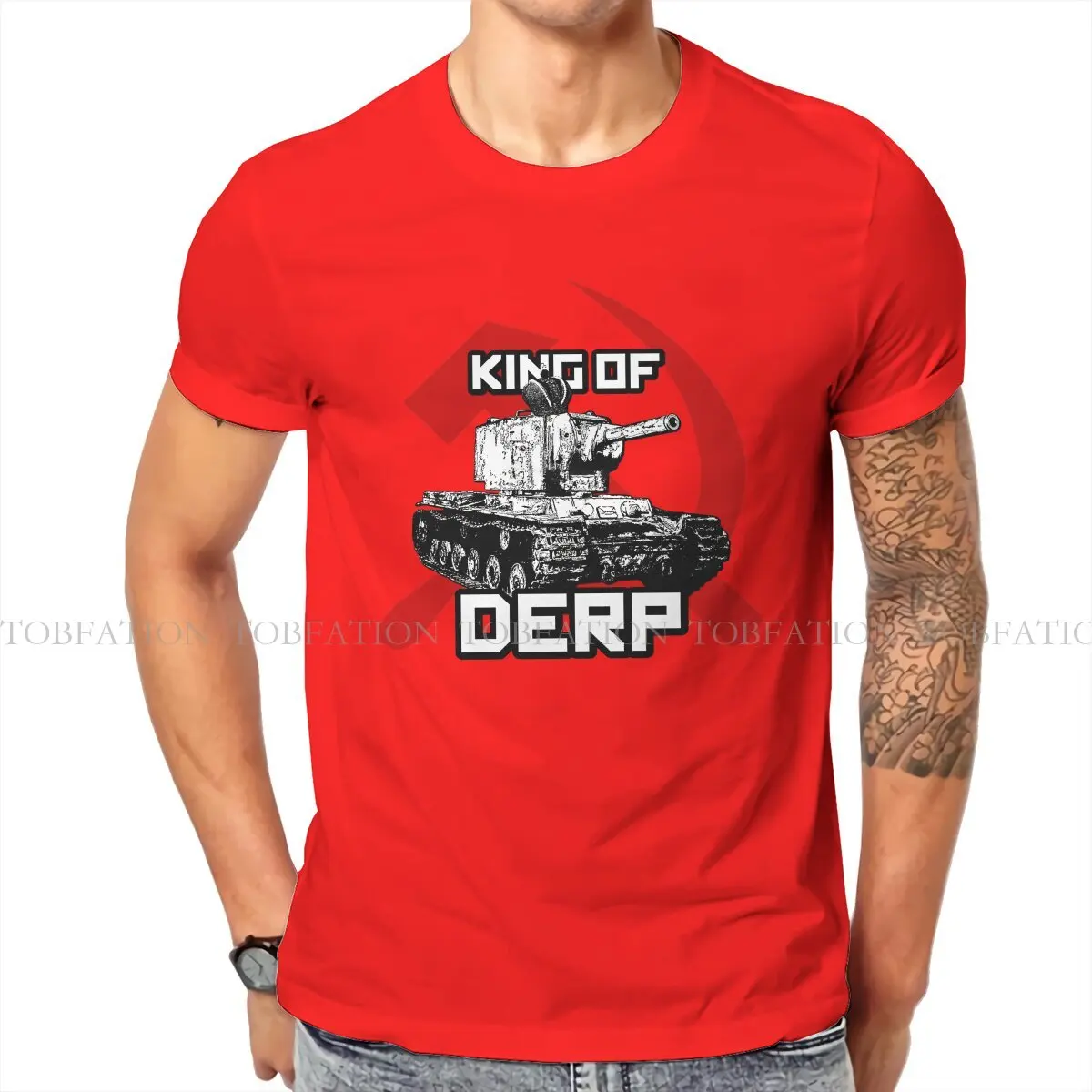 

KV2 King Of Derp Hip Hop TShirt Russian USSR CCCP Casual T Shirt Newest Stuff For Adult