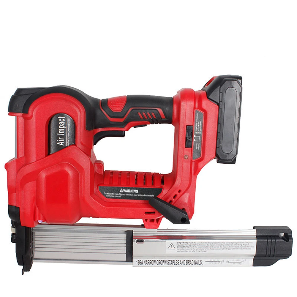 Cordless Electric 2 in 1 Nailer/Stapler Gun with 200pcs 32mm and 200pcs 50mm Nails Compatible with Makita Lithium Battery 4