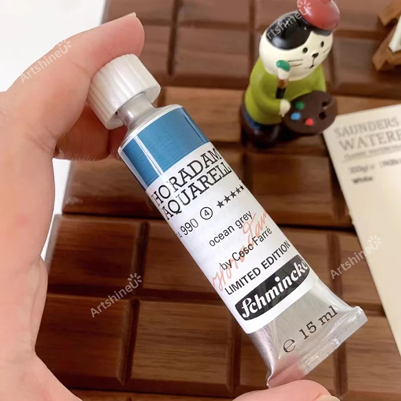 Schmincke Watercolor Paint Sub-pack Tube Pigment 904 Ice Blue 990 Ocean Gray