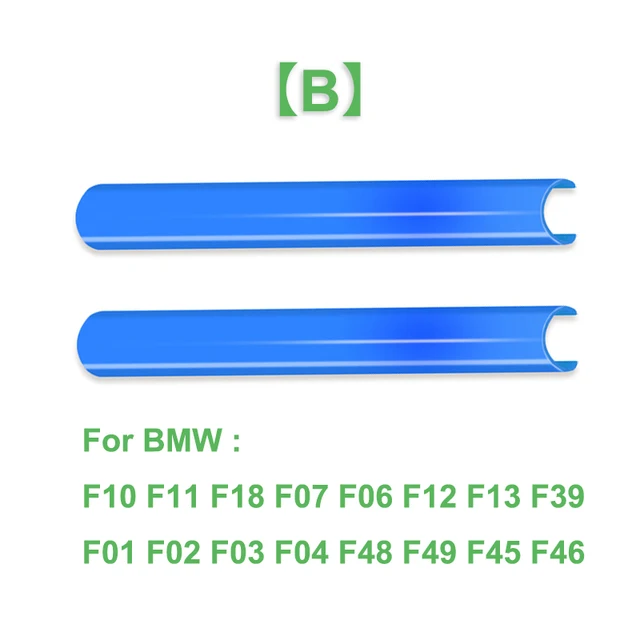 2Pcs Car Front Grille Trim Strips Cover Frame Stickers For BMW F10 E60 F30 F32 F20 F22 F06 F02 F25 F26 G20 1 2 3 4 5 6 7 Series B Blue