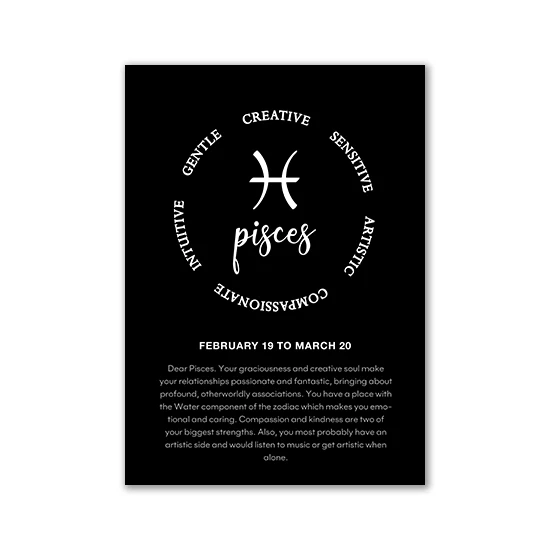 Nordic Zodiac Constellations Inspirational Canvas Art Print