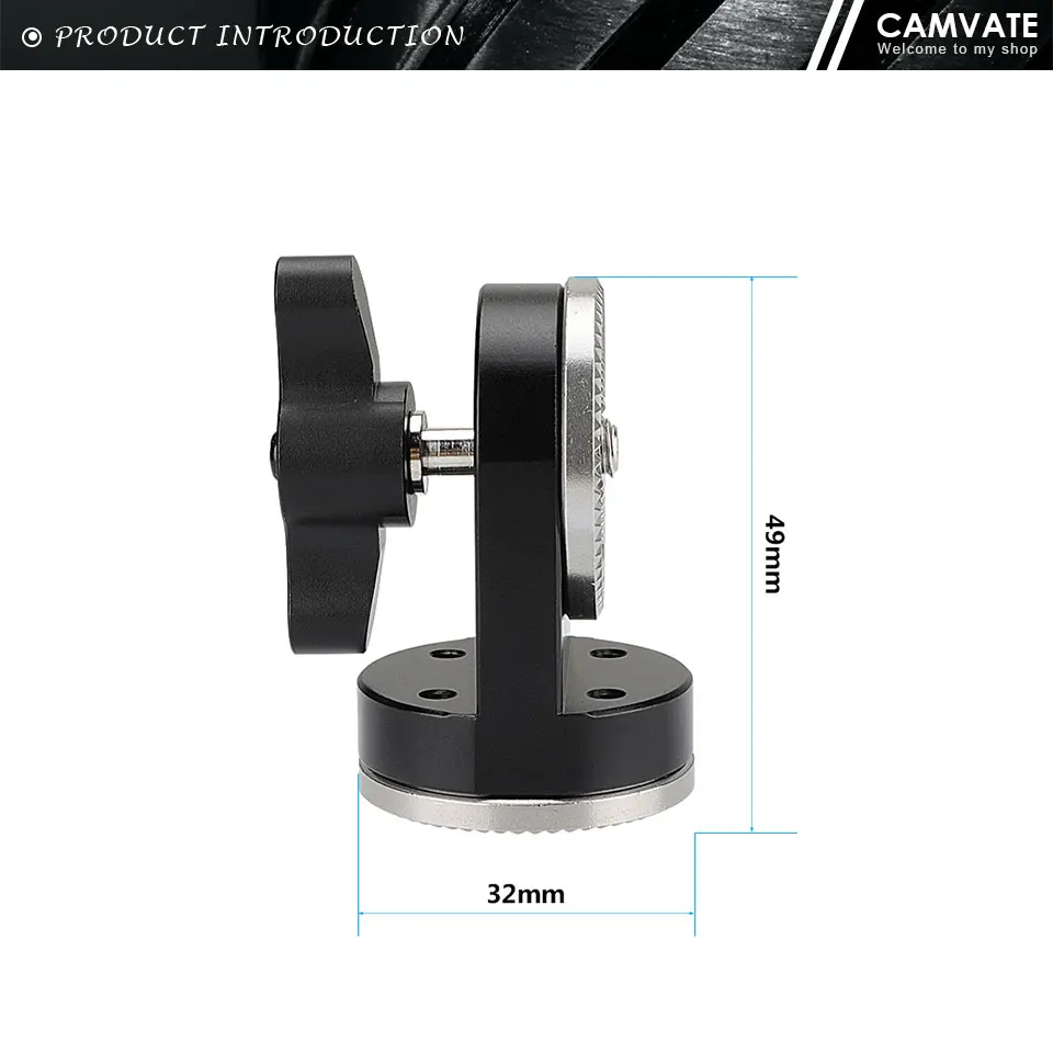 Vertical Double ARRI Rosette Mounts Extension Connector Adapter With M6 Thread S