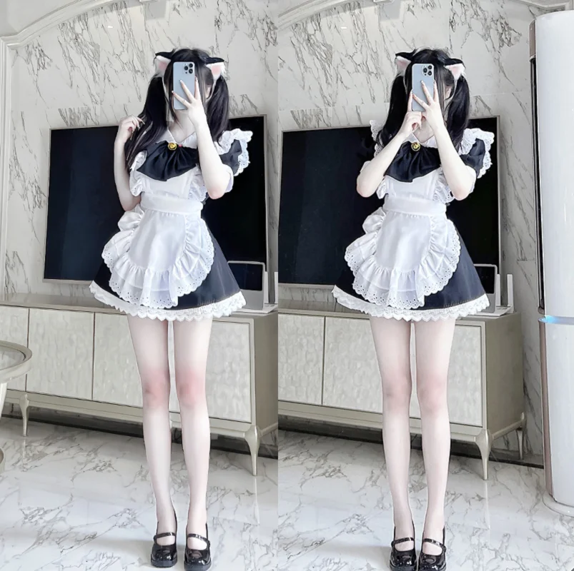 

Cosplay Japanese cute female black and white French maid, pure desire to subdue sexy online celebrity anchor, role playing cos c