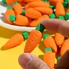 10Pcs/Lot Cute Cartoon Carrot Rubber Creative 3D Vegetable Eraser Pencil Erasers School Stationery Childhood Education Tools 2
