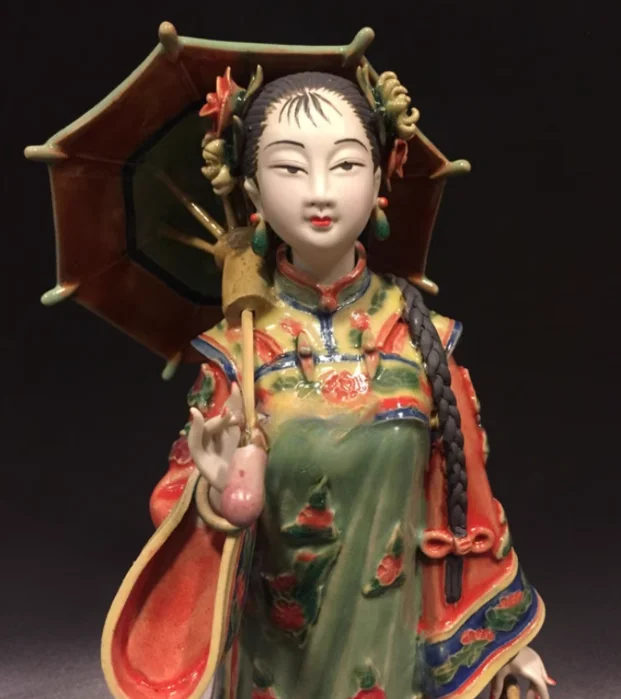 Chinese Dalishiwan doll ceramics classic figures ladies style model house decoration girl Beauty figure Sculpture statue Home De