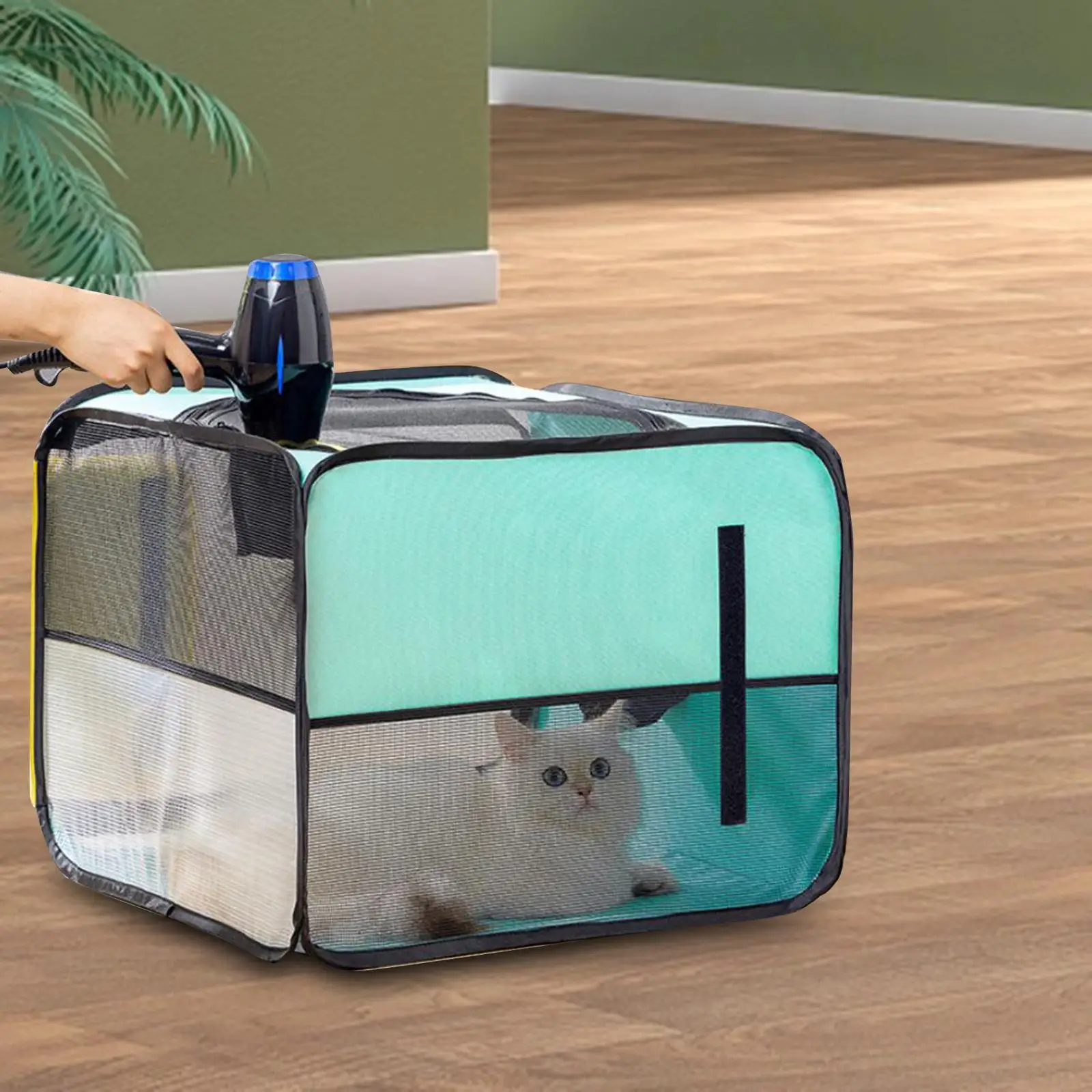 

Pet Drying Box Cats Dogs Dryer Cage Pet Hair Dryer Clean Drying Box Bag Large Space Blow Drying for Bath Shower Kitten Puppy