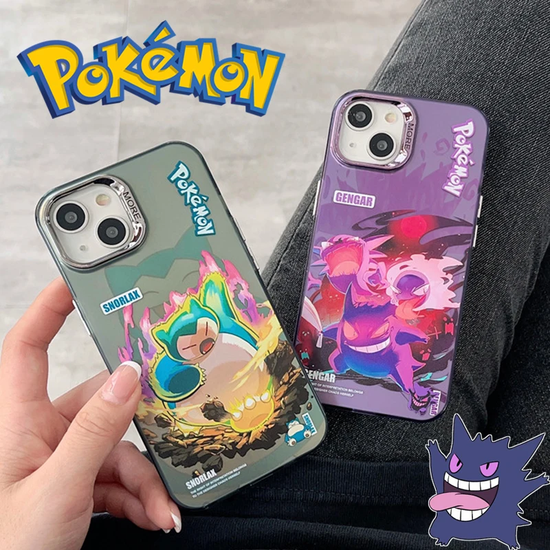 Pokemon Gengar Russare Custodie Per Cellulari Per Iphone 11 12 Pro Max 13 14 15 Promax Cartoon Anime Soft Cover Posteriore Antiurto Regalo