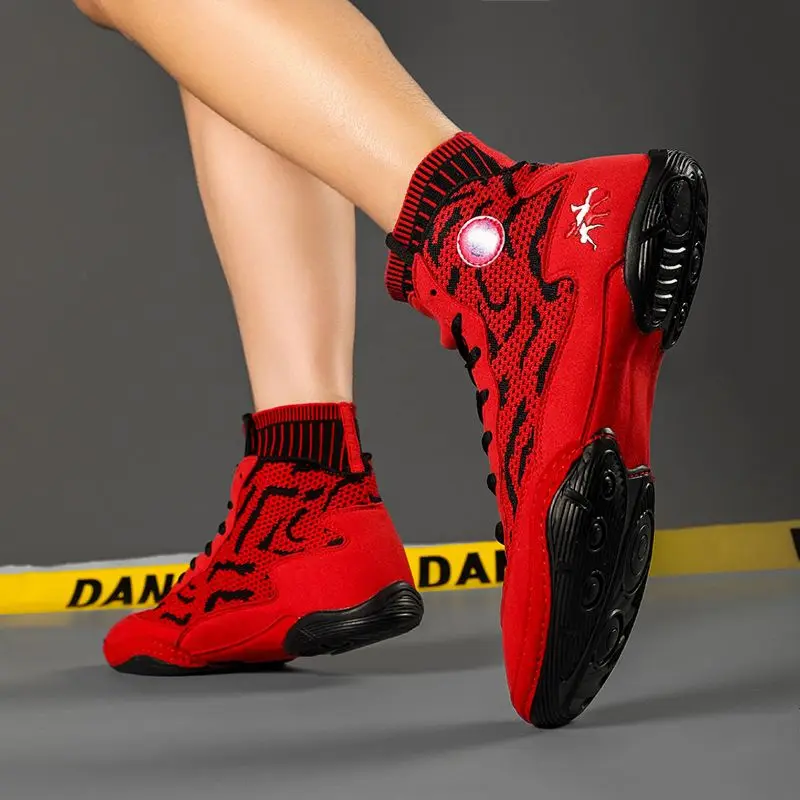 Fashion multi-color non-slip wear-resistant wrestling shoes men and women's fitness training boxing shoes new high-quality spor