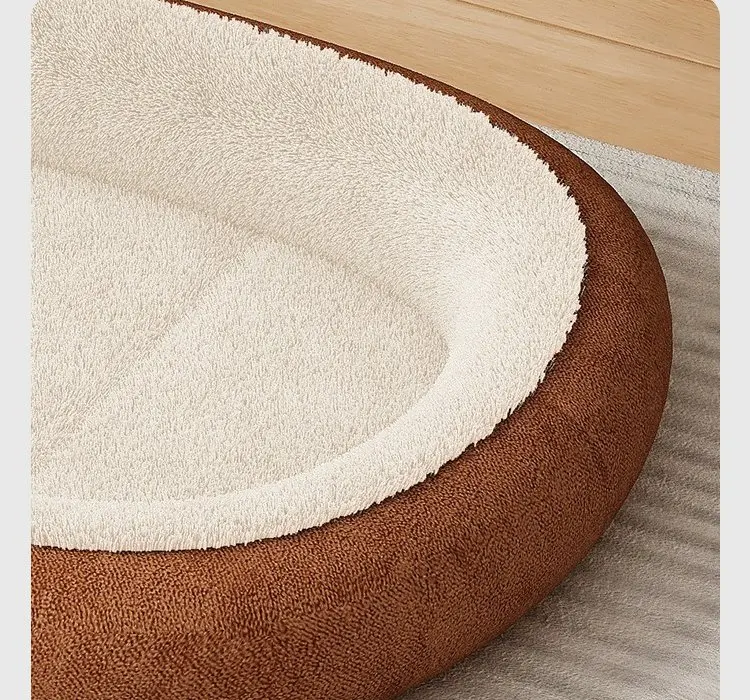 Winter Dog Cat Bed Sofa Mat Round Carpet Rug Pet Kennel Nest Soft Material Warm Sleeping House Puppy Cushion