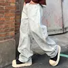 Loosen Wide Leg White Pants Men Hand-painted Spliced Denim Bottoms Man's Fall New Baggy Jeans 4