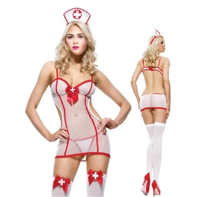 

Модная сексуальная униформа, искусственная кожа, Униформа, цельнокроеный сетчатый комбинезон на бретелях, ночная рубашка