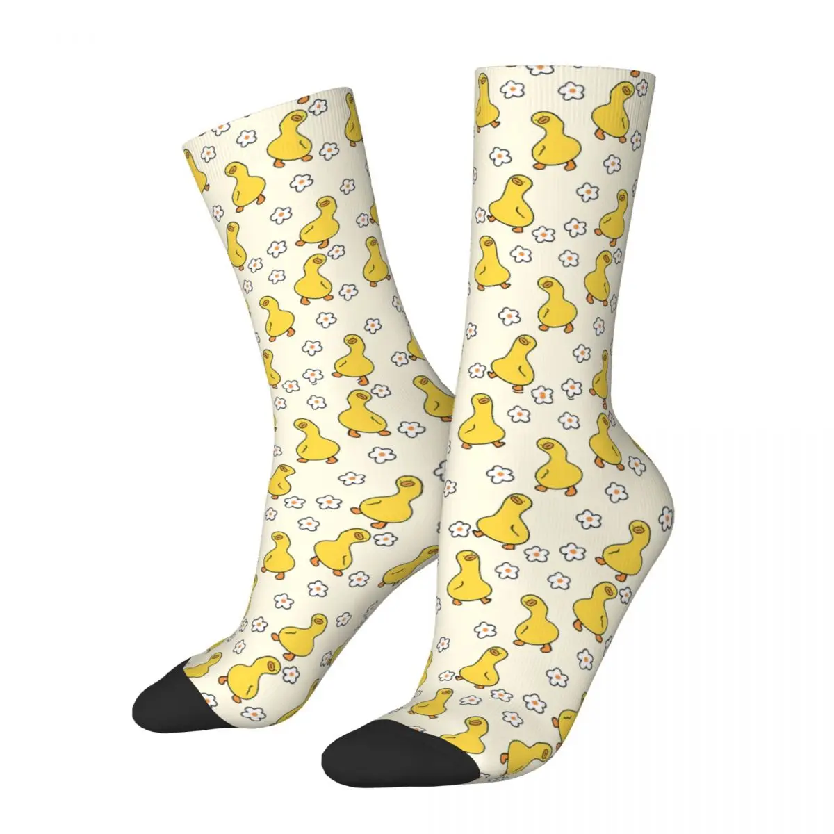 

Cute Duck Cartoon Style Socks Travel 3D Print Boy Girls Mid-calf Sock