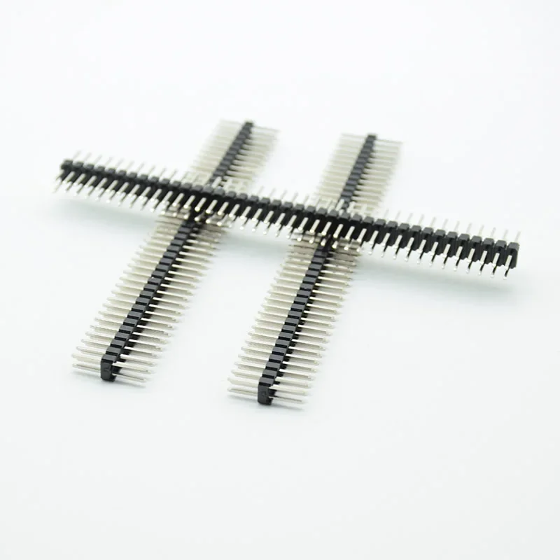 5PCS length 15mm 2.54mm Male Pin Header, 0.1" Breakaway PCB , 2*40Pin 80 Pin Double Row  Strip Straight, needle  Connector