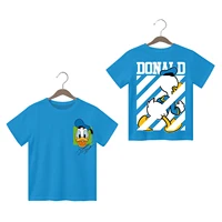Donald Duck Stitch Double-sided Printing 100% Cotton Tops Children's -shir T Shirt Top Clothes for Children 2024 Kids Clothes 1