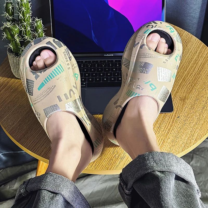 Slip Slippers for Men Non-Slip Slip Comfy With Thick Sole Soft Foam Sliders Slipper for Indoor Outdoor_voghion.com