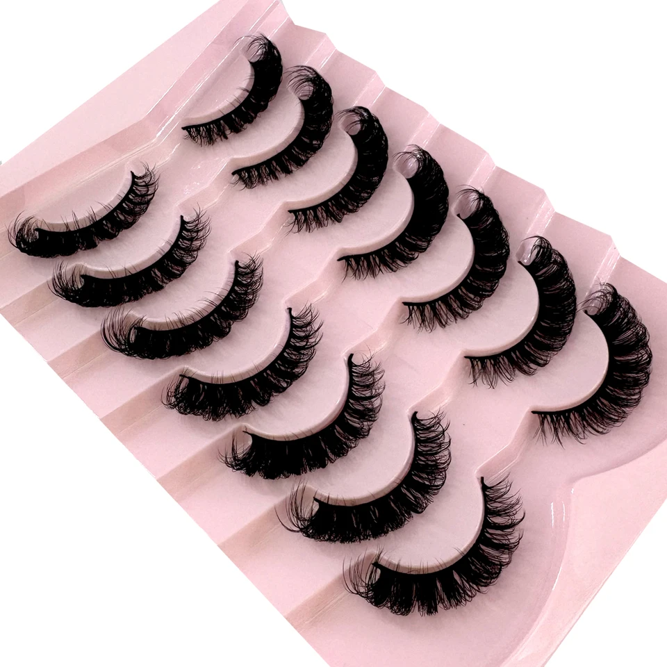 7 Pairs Handmade Faux Mink Eyelashes Set