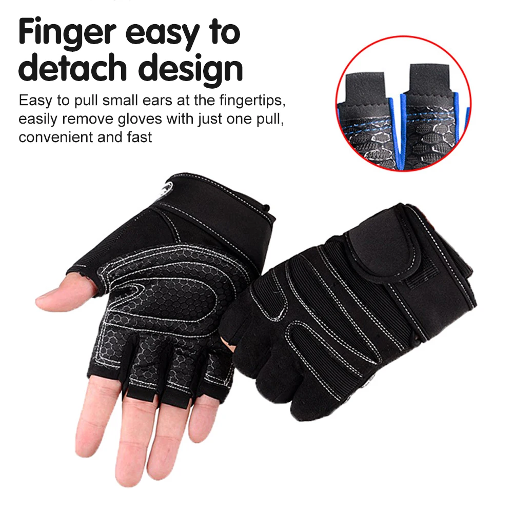 Gym Gloves for Men Women Fitness Weight Lifting Wristband Gloves Weight Lifting Wristband Fitness Fingerless for Sports
