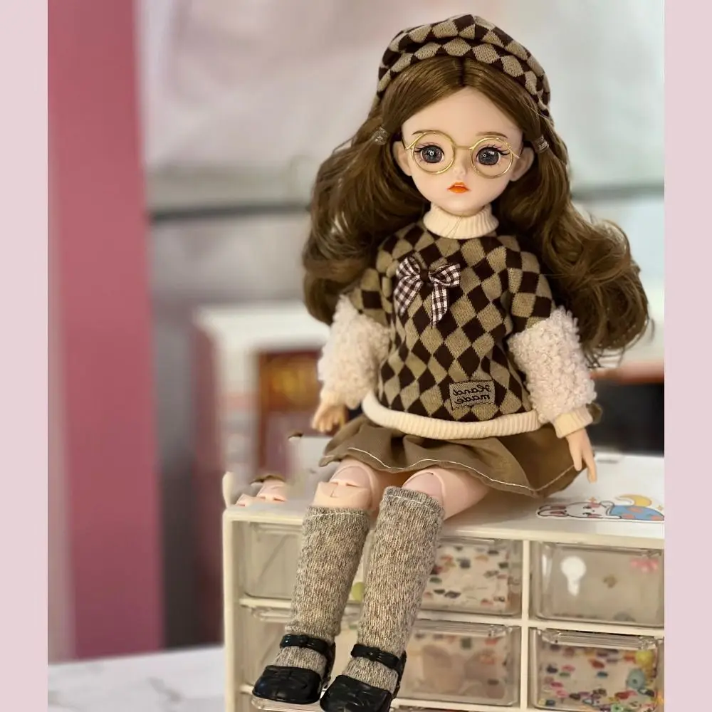 【Get the Perfect Fit】 Movable Big Eyes Princess BJD Doll Korean Makeup Look Thick Hair 30cm Bjd Doll Plastic Sweet 1/6 BJD Doll Mini Girl Toy.