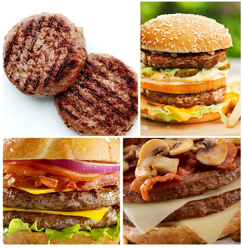 Kitchen Meat Pie Round Shape Hamburger Press ABS and Aluminum Alloy Hamburger Meat Beef Grill Burger Press Patty Maker Mold