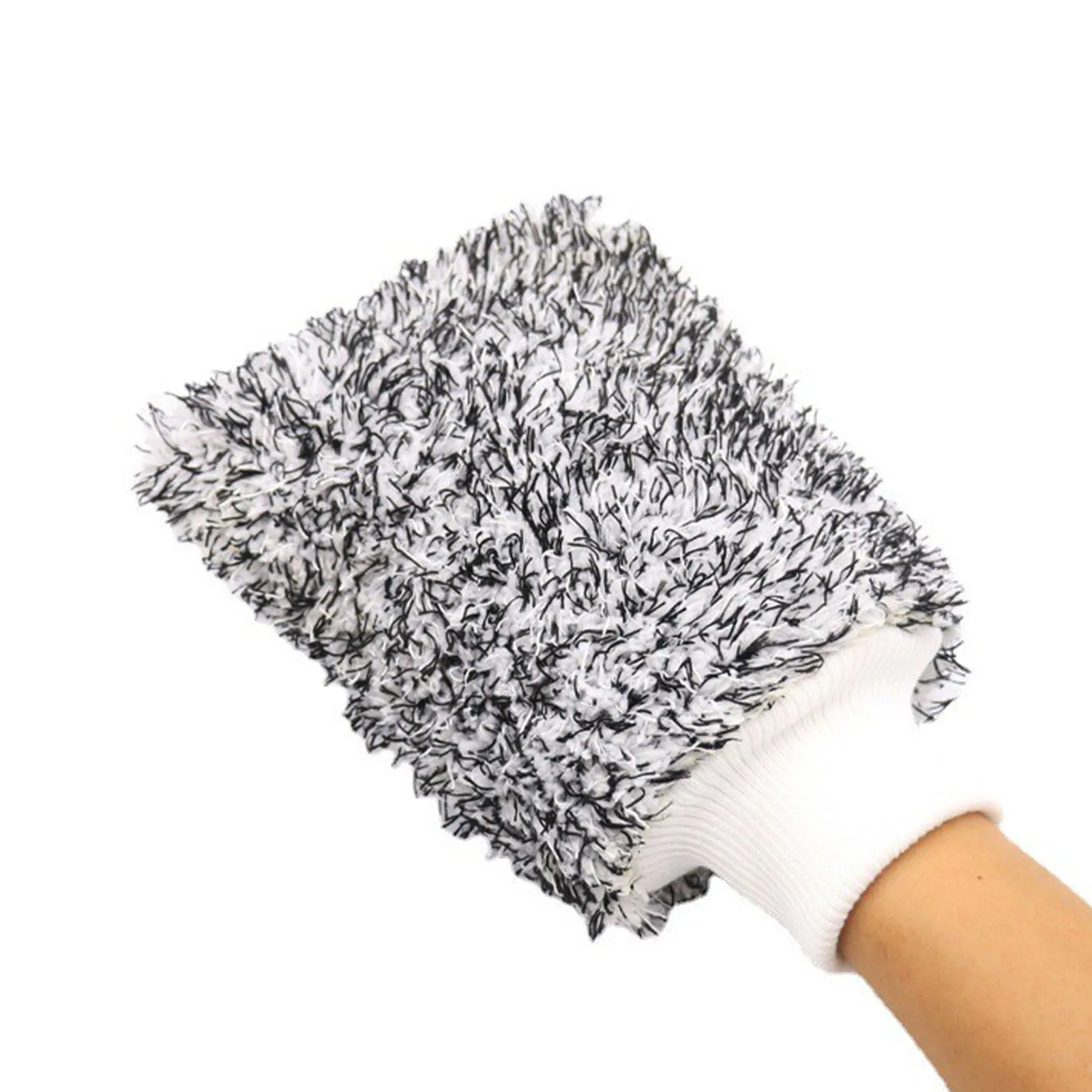 Hot Sale 2 In 1 Ultrafine Fiber Chenille Microfiber Car Wash Gloves Mitt Soft Mesh Backing No Scratch For Car Wash And Cleaning