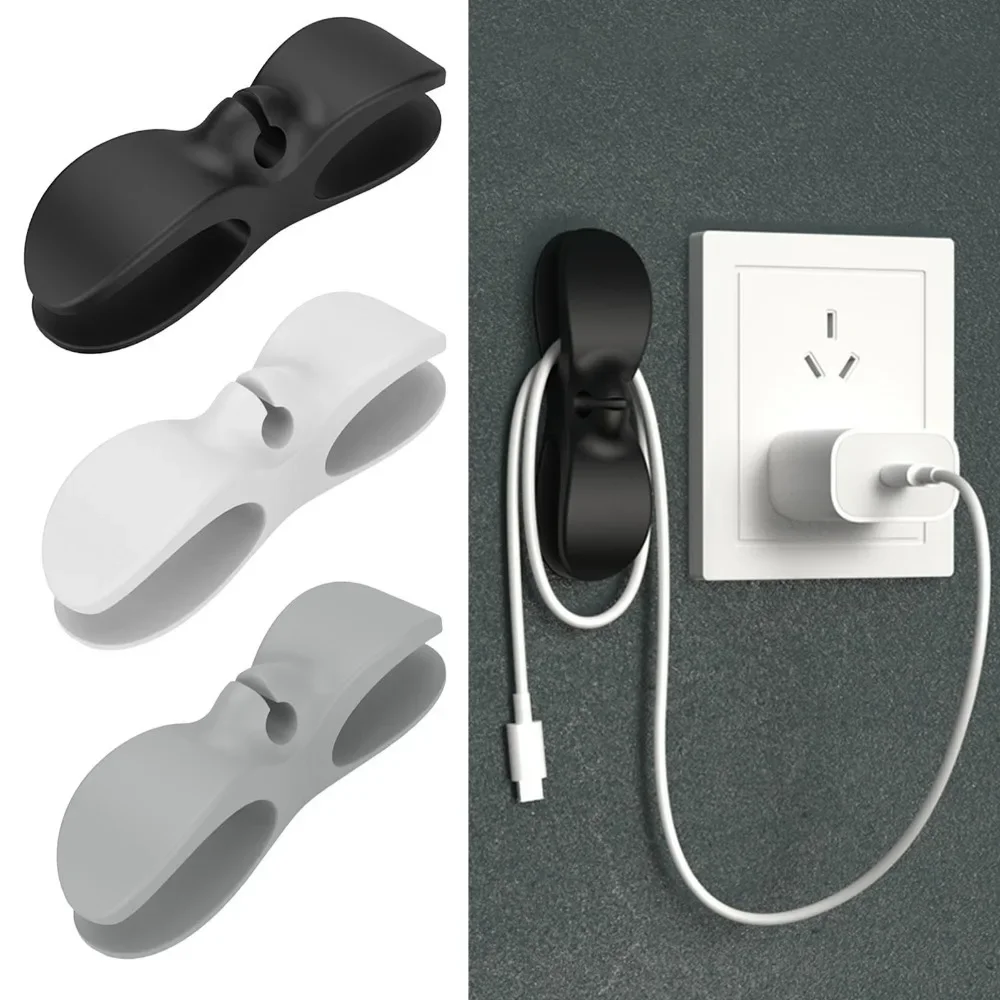 Wire Cord Organizer Holder for Appliances Plug Kitchen Office Home Cord Winder Management Smartphone Data Cable Storage Clips cable organizer cable management bracket