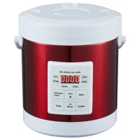 Arier Mini rice cooker 12-24V 220V Multifunction Electric steamer home Appliance portable for camping Red English Menu 1
