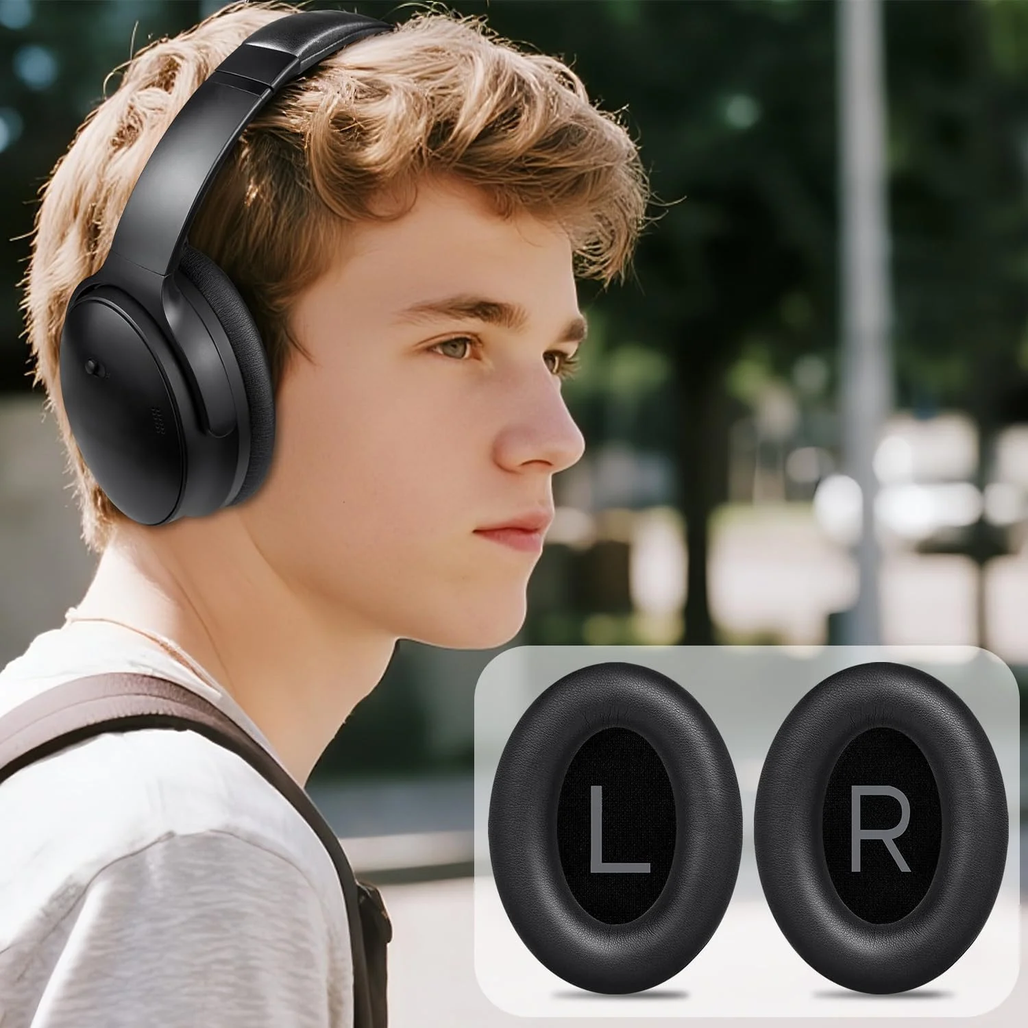 Premium Replacement Ear Cushions - Soft Protein Leather Earpads