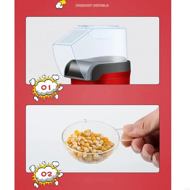 N0PF Maker 1200W Healthy Quick Suitable for Home Party Movie Night