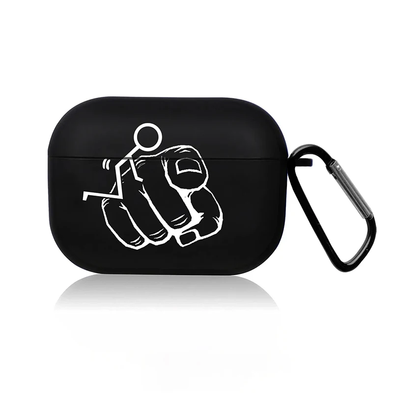 Creative Line Cute Black Earphone Case Image 1