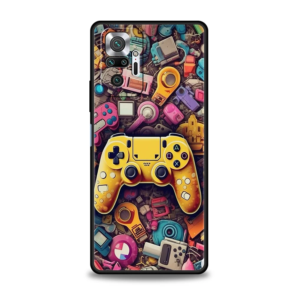 Game Controller Graphic Phone Case Cover for Redmi 14C 10C Note 14 13 12 10 11 7 8T K40 K50 Gaming Pro Plus 5G Soft Shell Capas – Detail 4