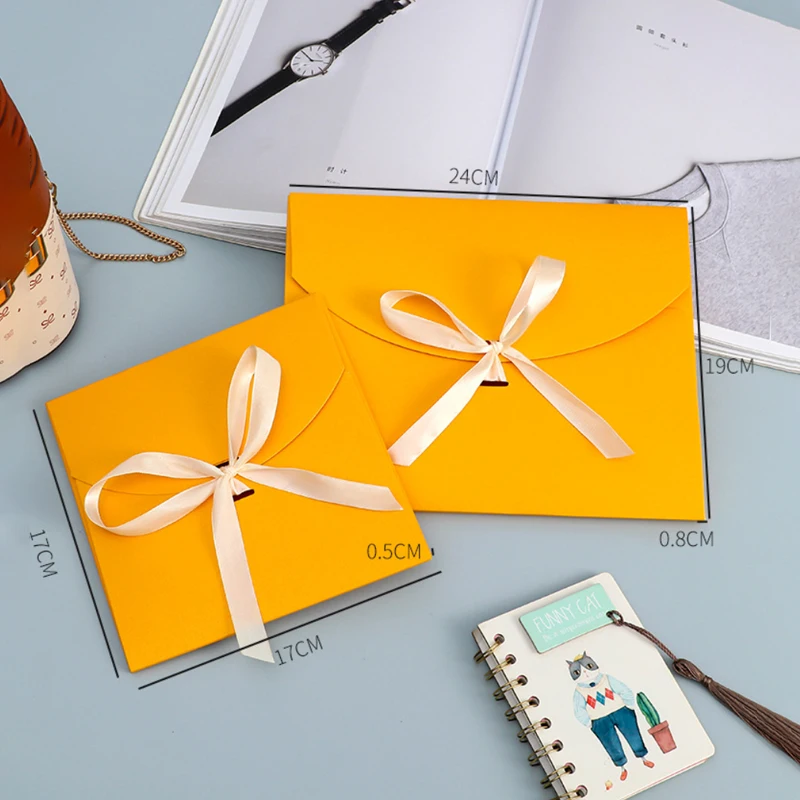 10 Buste Regalo Grandi Con Nastro In Seta - 9x18 Cm, Per Biglietti D'Auguri, Inviti, Soldi, Foto, Decorazioni Feste Matrimonio E Natale