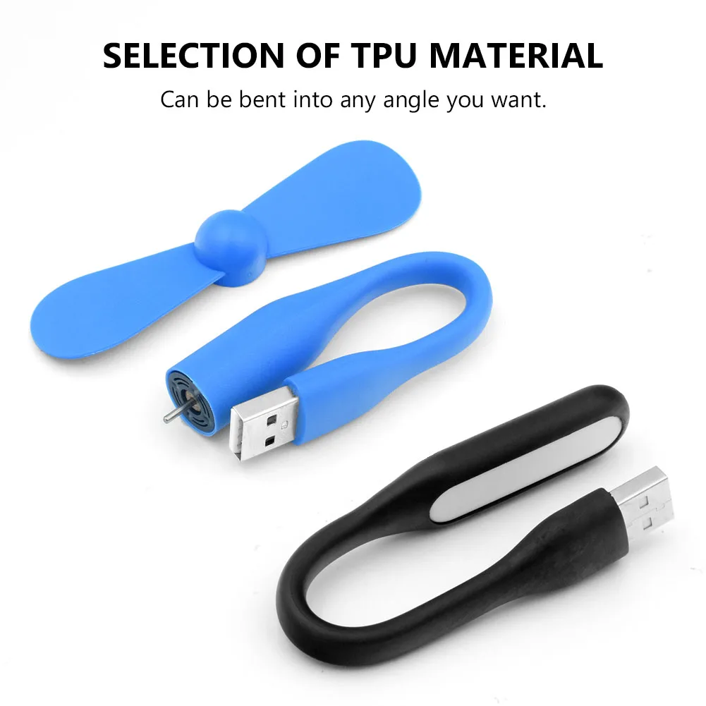 Creative USB Fan and USB LED Light For Xiaomi Book Power Bank Notebook Computer, handheld fan, cooling fan