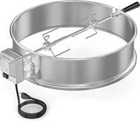 Stainless Steel Rotisserie Ring Kit for Weber 22 Inch Charcoal Kettle and Other Similar Grills 1