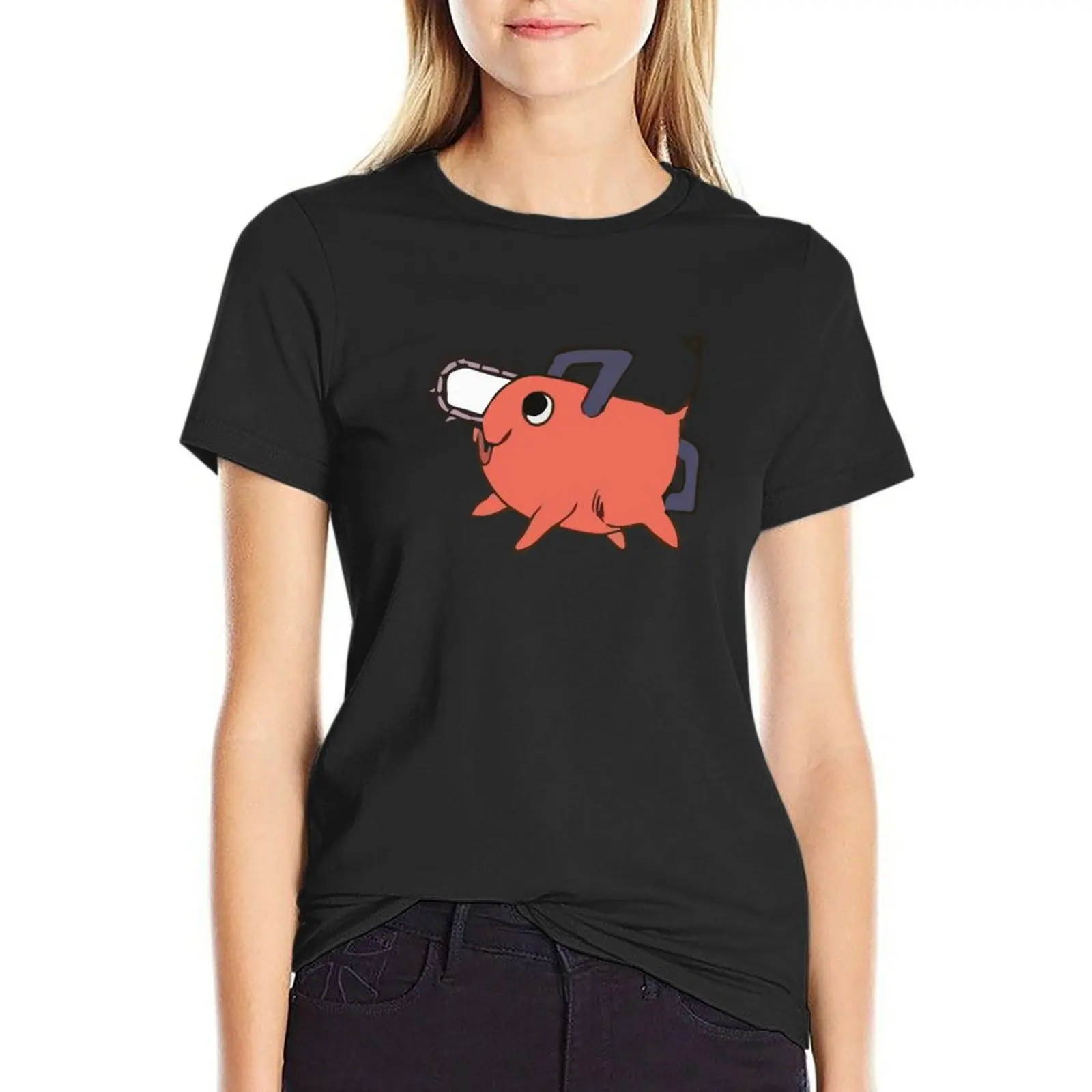 

Copy pochita T-Shirt shirts graphic tees oversized lady clothes animal print shirt for girls Summer Women's clothing