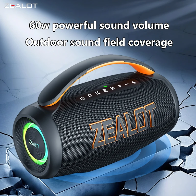ZEALOT P12 60W Wireless Speakers, Outdoor Portable Subwoofer