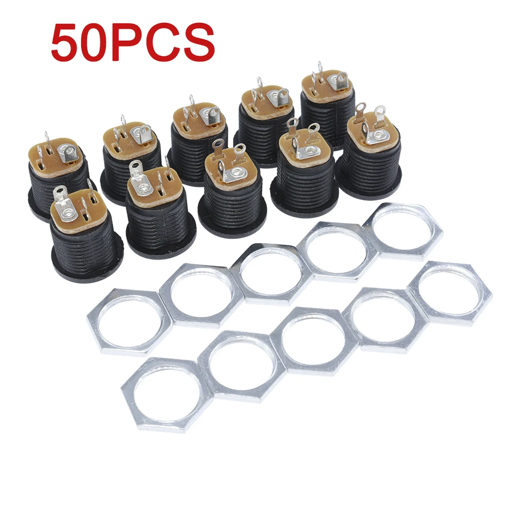 Dc Socket Kit 50PCS DC-022 Power Socket Female Socket Jack Connectors Round Hole ...