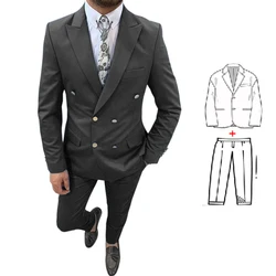 Costume Homme Black Wedding Suits for Men 2023 Slim Fit Groom Tuxedo Formal Prom Party Male Suit Fashion Business Men Clothing