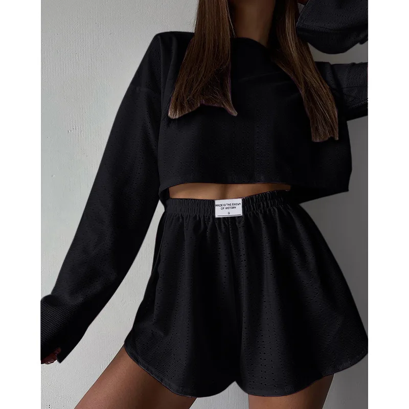 2024 Women's Summer New Europe and The United States Loose Simple Wind Loose Suit Clothes And Short Ladies Daily Wear Suit Sets