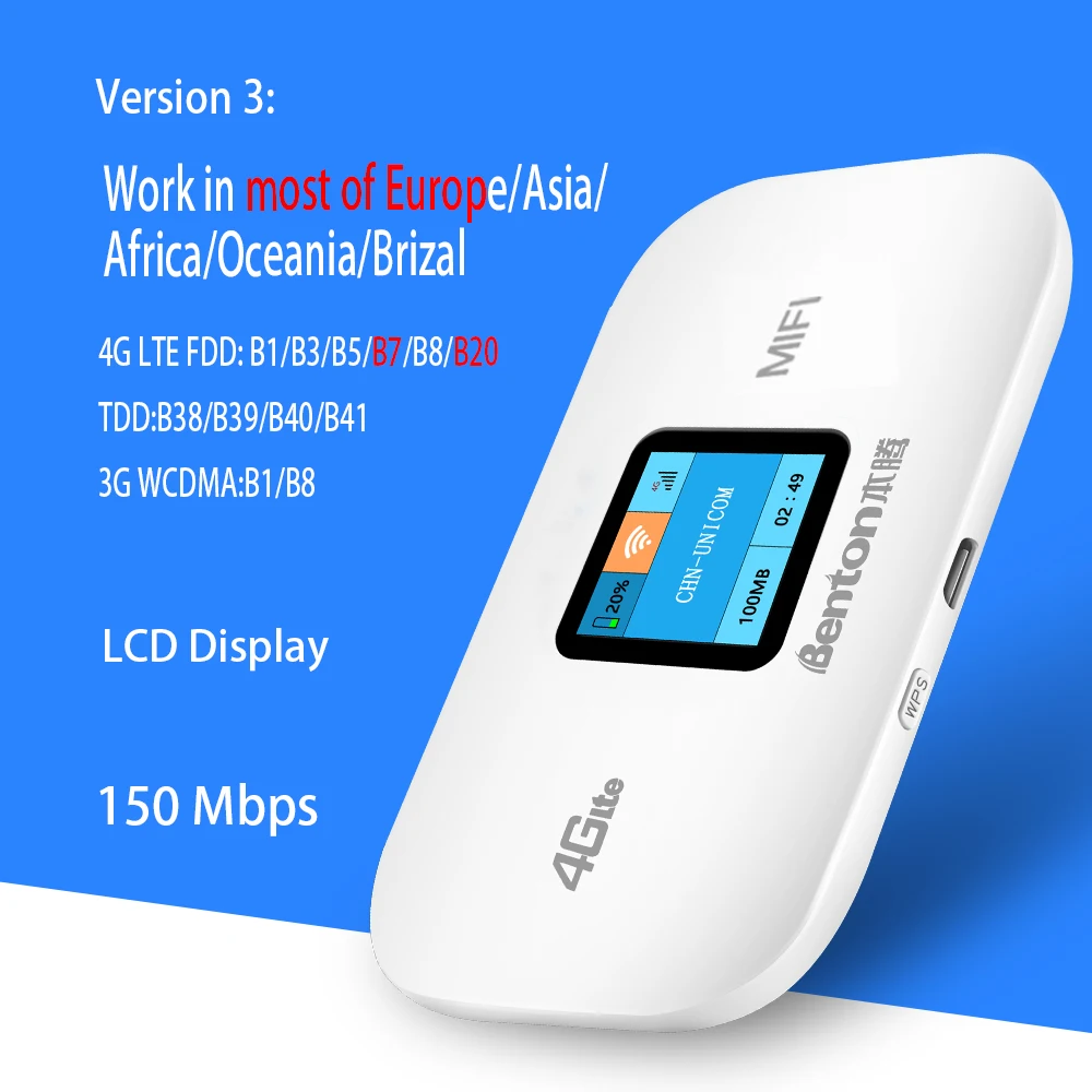 wireless signal booster Benton Mini 3G4G Mifi Router Mở Khóa Lte Di Động Bỏ Túi Wifi Kèm Sim Không Giới Hạn Internet Cho Tiểu Wifi Di Động Điểm Nóng best router Wireless Routers