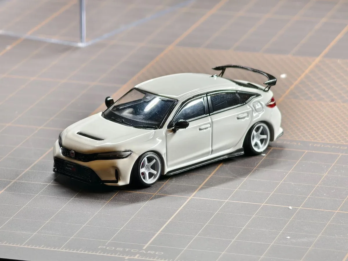 1/64 Nabes XChika  white Advan GT modified wheels 10.5mm attitude wheels 4